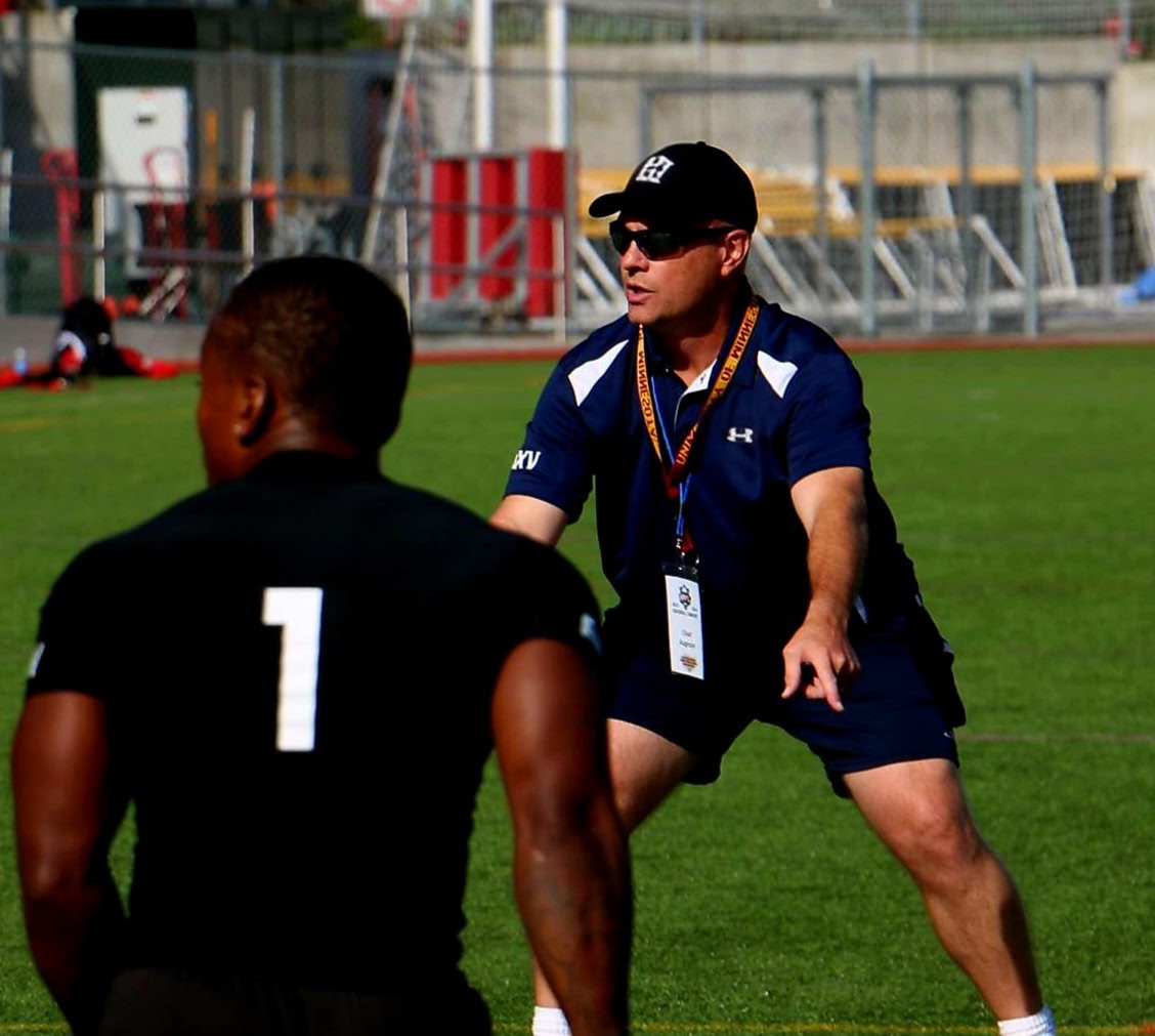 Chad coaching on the field